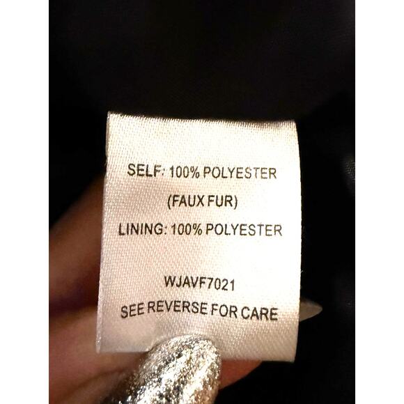 Lost+Wander Long Leopard Faux Fur Coat Women L Large - Picture 6 of 7